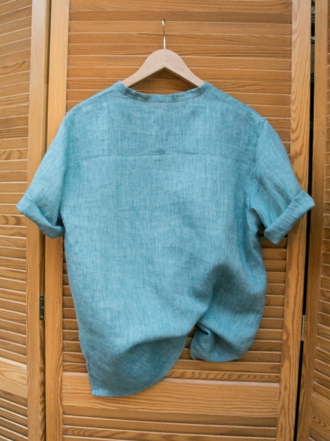 Lniany T-shirt Męski