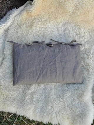 Poduszka Szlachetne Zdrowie ~ len wypełniony ekologiczna gorczycą i łuską orkiszową